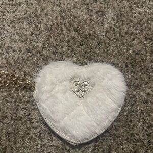 Juicy Couture Fuzzy White Wristlet